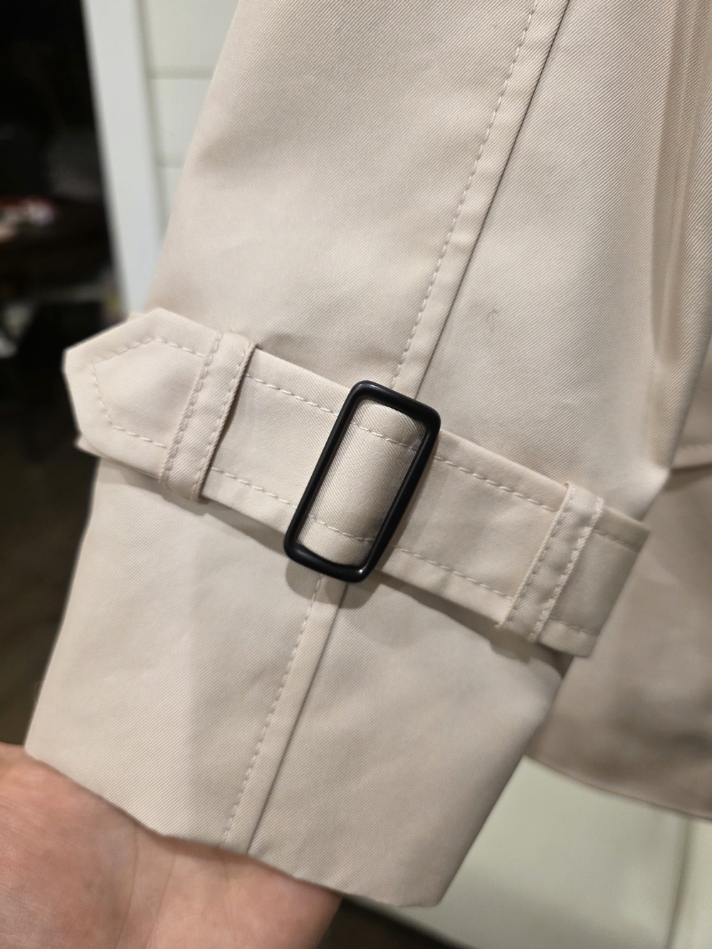 Classic Double-Breasted Trench Coat - Cream - Picture 7 of 12